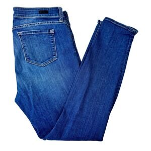 KUT from the Kloth Toothpick Skinny Jeans Blue Wash Distressed Size 16